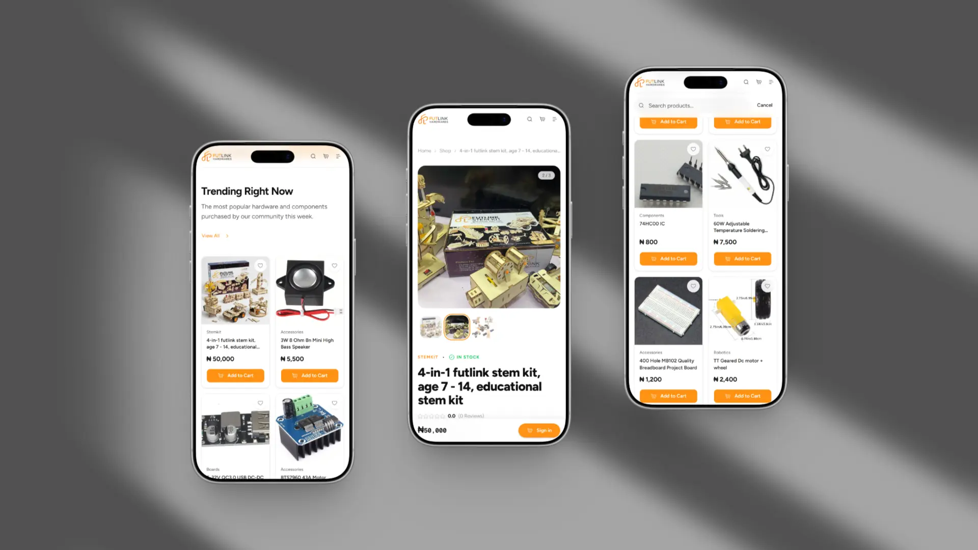 Futlink Hardwares — a hardware store e-commerce site built by Victory Oghenekparobo Akpofure