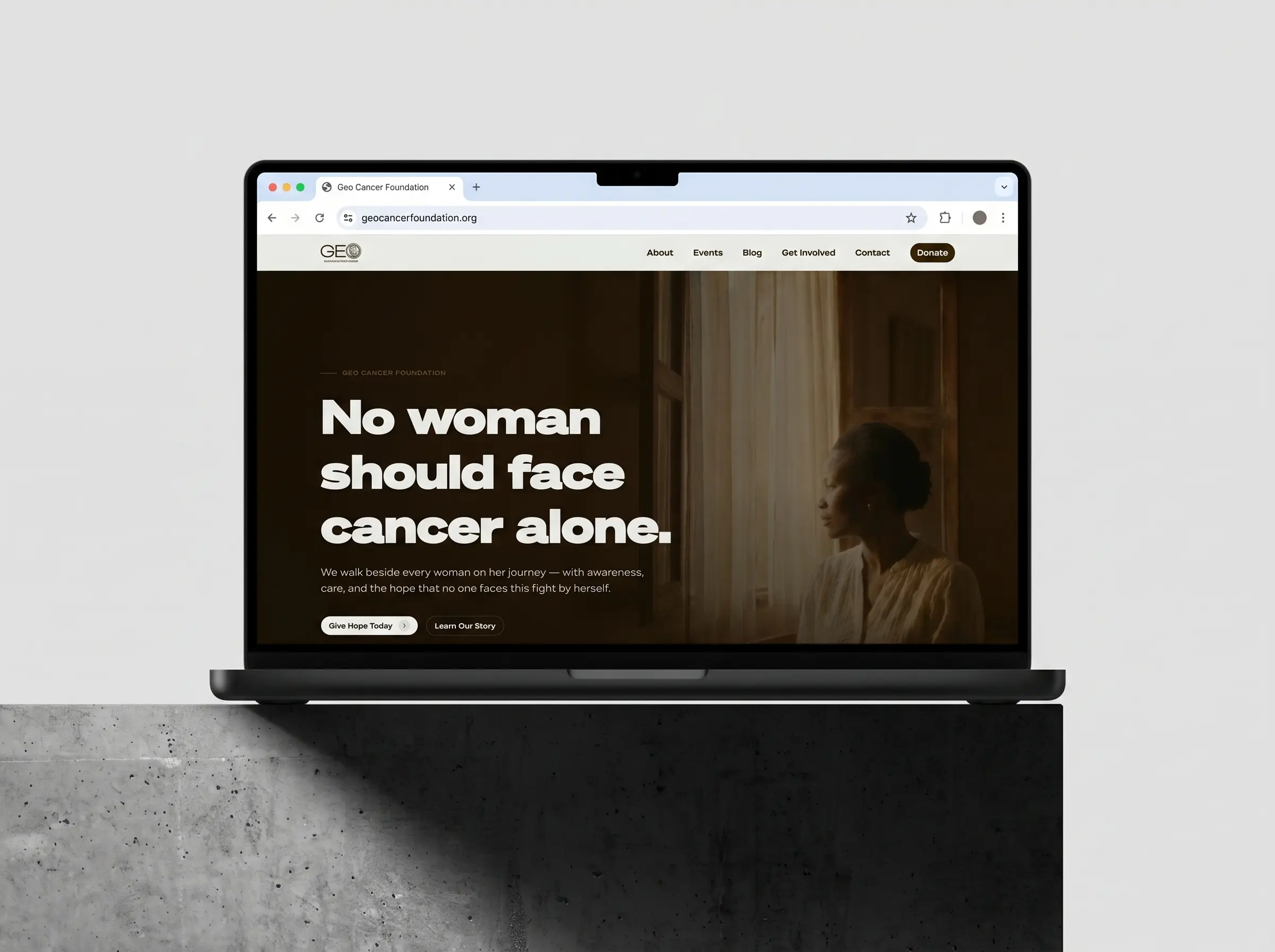 Geo Cancer Foundation — a nonprofit website built by Victory Oghenekparobo Akpofure